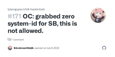 55 tylernguyenwrote this answer on. . Oc grabbed zero systemid for sb